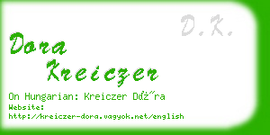 dora kreiczer business card